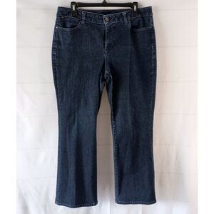 Talbots Curvy Boot Jeans Women’s 14P Petite 32x28 Blue Denim Stretch Excellent
